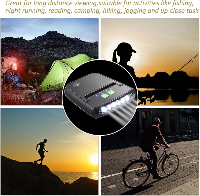 Mudder LED Clip on Cap Lights USB Rechargeable Cap Flashlight Clip Waterproof - Image 7
