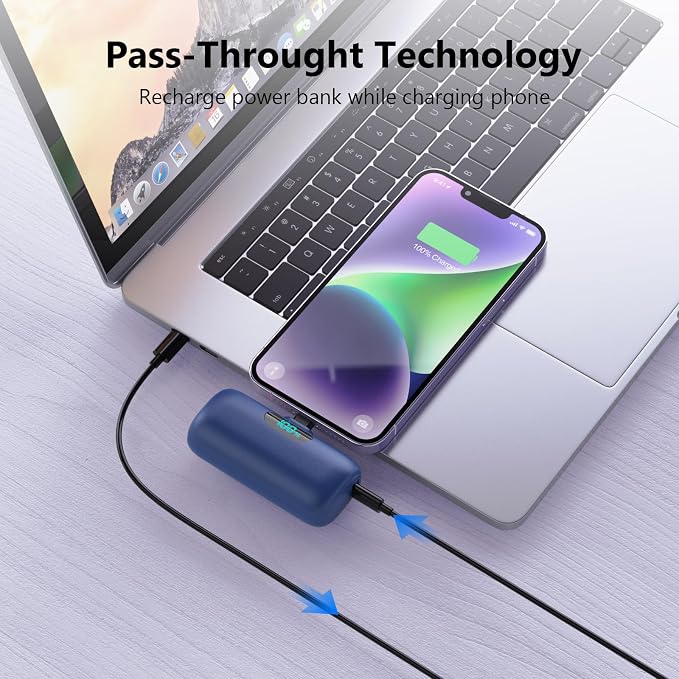 Mini Portable Charger for iPhone, Upgraded 5000mAh PD Fast Charging Battery Pack - Image 5