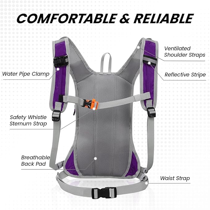 Nepest Hydration Pack Backpack for Women & Men, Lightweight Water Backpack - Image 3