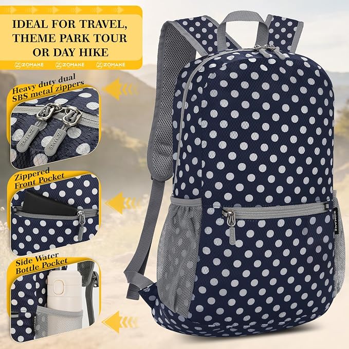 ZOMAKE Ultra Lightweight Hiking Backpack 20L, Packable Small Backpacks Water - Image 4