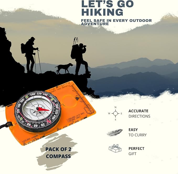 Trekker's Compass Crew Orienteering Compass, Magnetic Navigation Set - Image 2