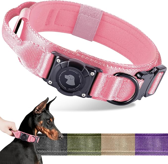 2026 Upgrade Waterproof AirTag Dog Collar, Military Tactical Dog Collar by ODOKELE