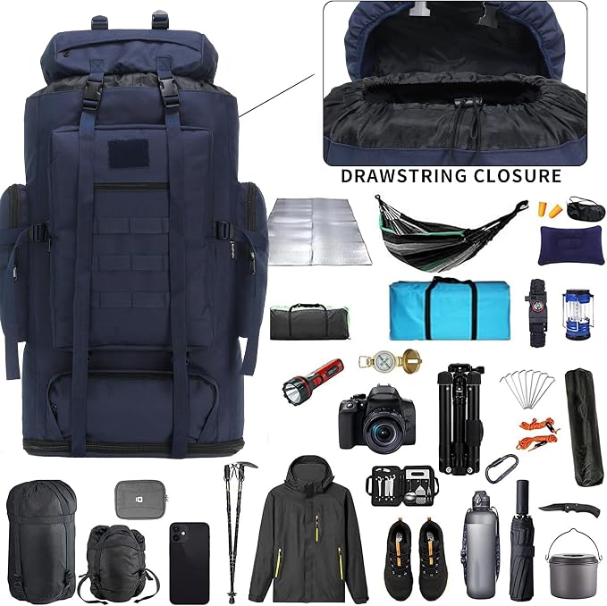 Hiking Backpack for Men 70L/100L Camping Backpack Military Rucksack Molle 3 - Image 4