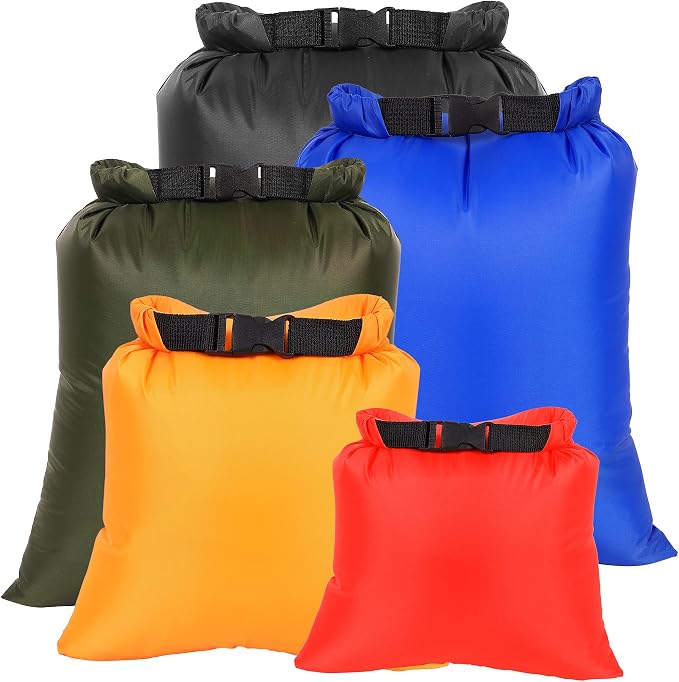 Dry Bags Waterproof Set, 5 Packs Ultralight Waterproof Bags Small Stuff Sack by Ucolofun
