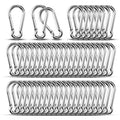 Small Carabiner Clip Hooks, 304 Stainless Steel Spring Snap Hook Fits Camping by KINLINK