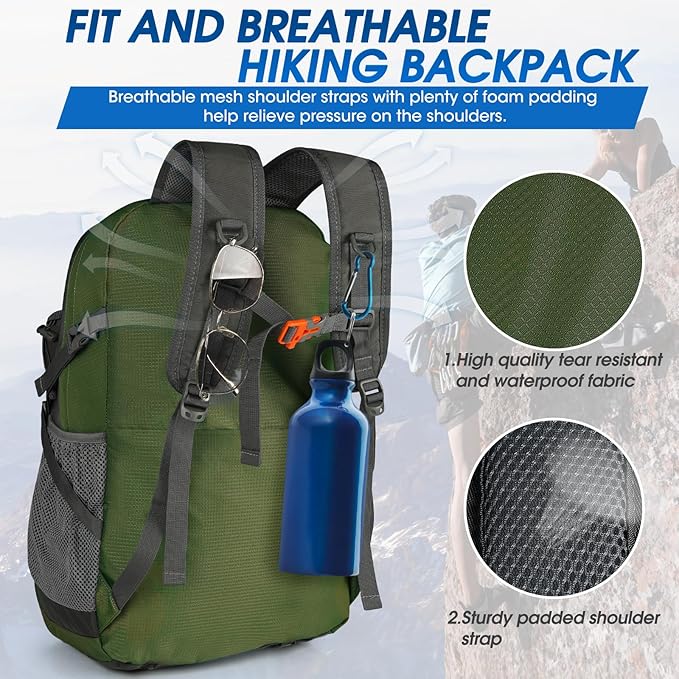 IGOLUMON Hiking Backpack 40L Packable Lightweight Camping Backpack Men Women - Image 4
