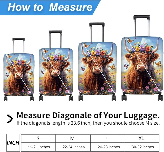 Luggage Cover Protector for 30-32 Inch Suitcases, TSA Approved Elastic Travel - Image 2