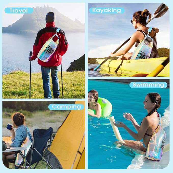 10L Dry Bag Iridescent TPU Waterproof Beach Bag - Image 5