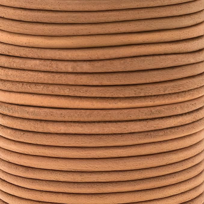 Mandala Crafts Round Genuine Camel Leather Cord - Image 3
