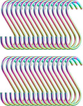Evanda Rainbow S Hooks for Hanging Pack of 30, Heavy Duty Stainless Steel by Evanda