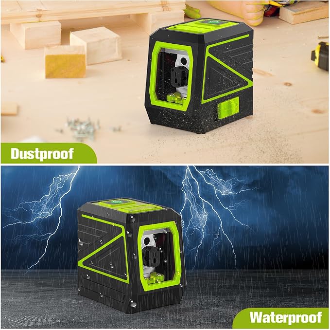 Laser Level with Tripod, 100 feet Green Cross Line Self Rotary Leveling Laser - Image 3