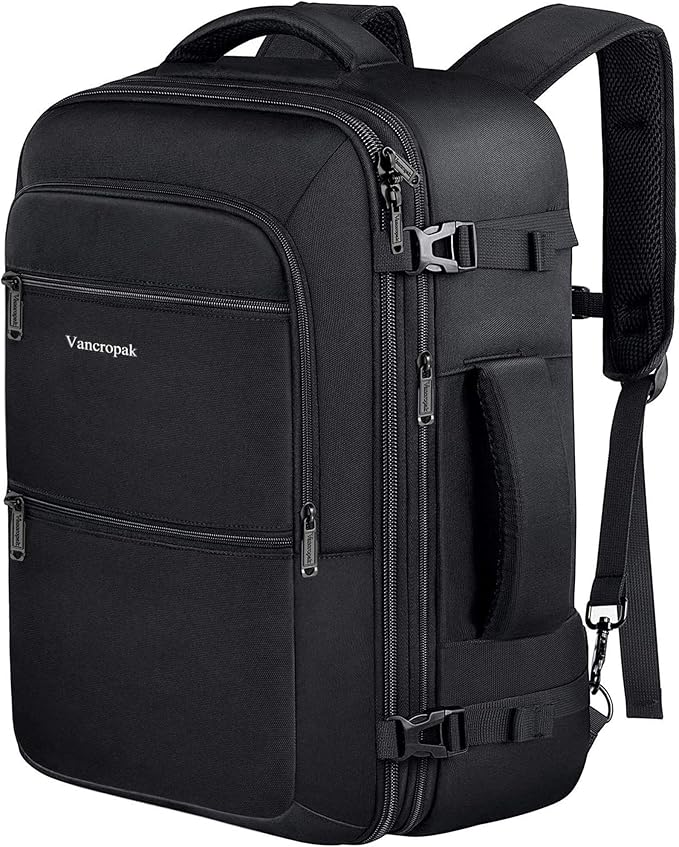 Vancropak Carry On Backpack, 40L Expandable Extra Large Travel Backpack by Vancropak