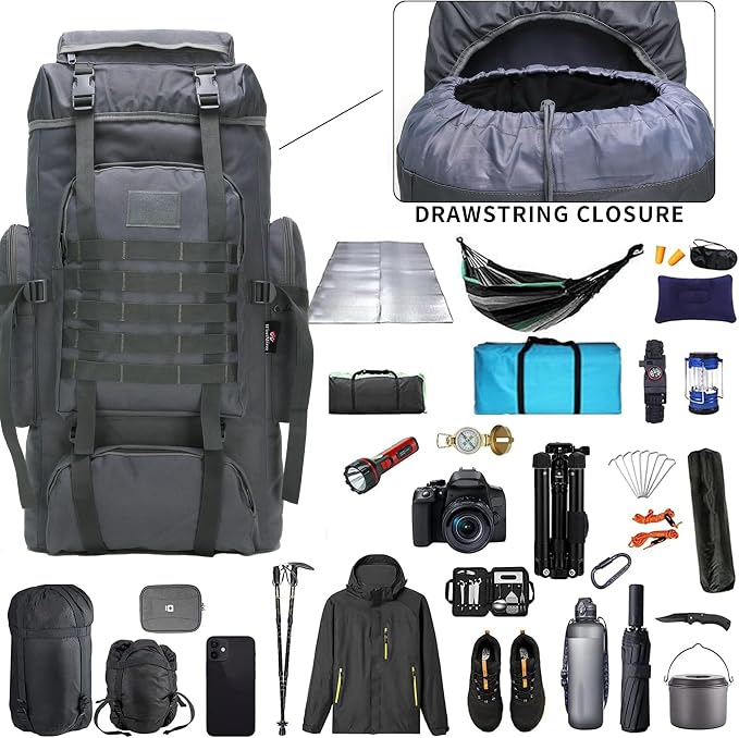 Hiking Backpack for Men 70L/100L Camping Backpack Military Rucksack Molle 3 - Image 4