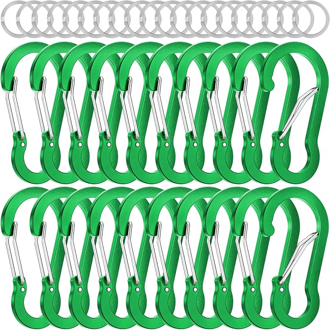 sprookber 2" Small Carabiner Clip, D Ring Caribeener, Spring Snap Hook by Sprookber
