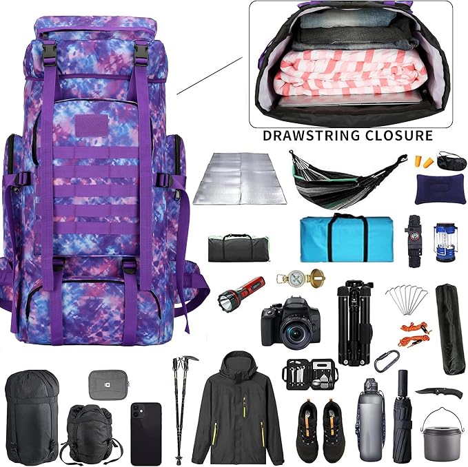Hiking Backpack for Men 70L/100L Camping Backpack Military Rucksack Molle 3 - Image 4