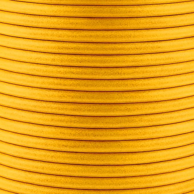 Mandala Crafts Round Genuine Gold Leather Cord - Image 3