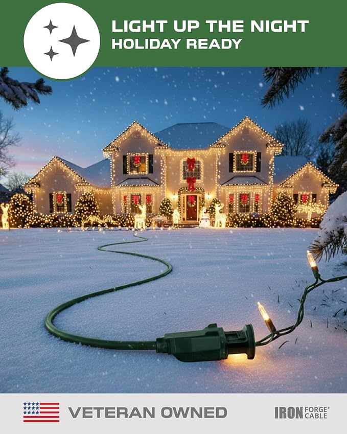 Iron Forge Cable Weatherproof 10 Ft Outdoor Extension Cord - Image 9