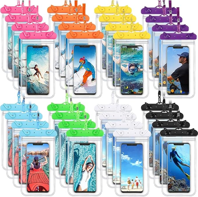 Weewooday 120 Pieces Waterproof Phone Pouch Bulk Universal Multicolor Cellphone by Weewooday
