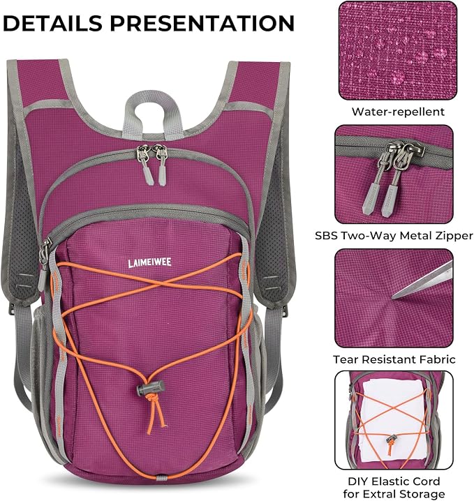 13L Small Hiking Backpack for Women Men, Lightweight Foldable Day pack - Image 5