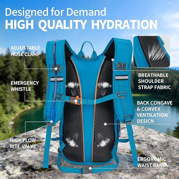 KABAQOO Hydration Backpack, 18L Multipurpose Hiking Backpack - Image 4