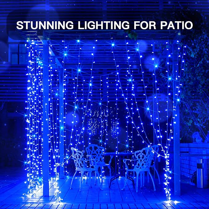 suddus Curtain Lights for Bedroom, 200 Led Hanging String Lights Outdoor - Image 2