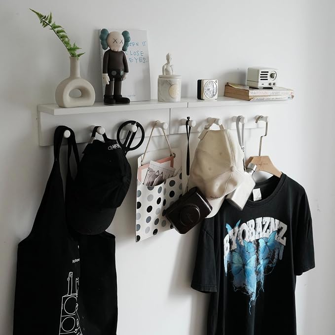 Entrance Coat Rack ，Coat Hooks, Wall-Mounted Wooden Hook Rack, Wall-Mounted - Image 6