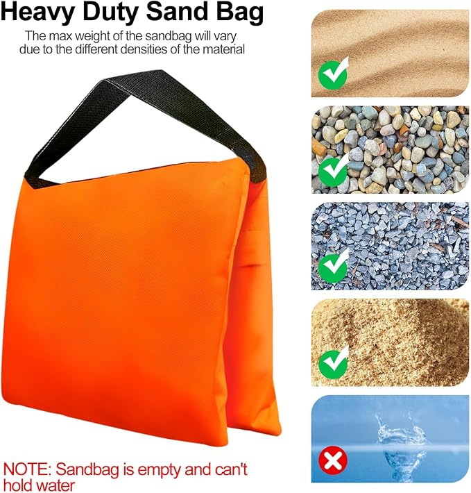 EMART Heavy Duty Sandbag Photo Studio Weight Bag Saddlebag Design - Image 6