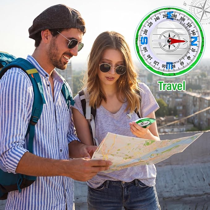 20 Pcs Acrylic Orienteering Compass Hiking Backpacking Survival Reliable - Image 5