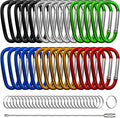 30PCS Aluminum Carabiner Clips by XIECHANEE