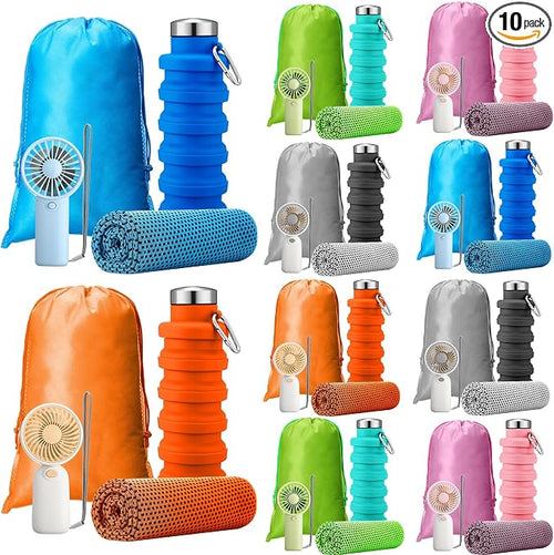 10 Set Theme Park Necessities Cruise Ship Accessory Kit Collapsible Water by Wovnet