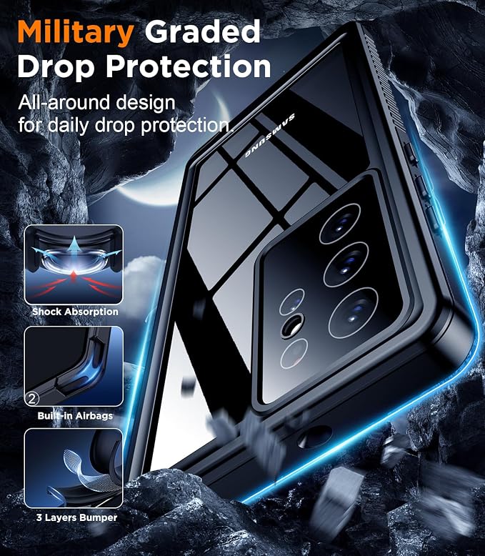 Temdan Designed for Samsung Galaxy S22 Ultra Case, Waterproof Built-in Lens & - Image 4