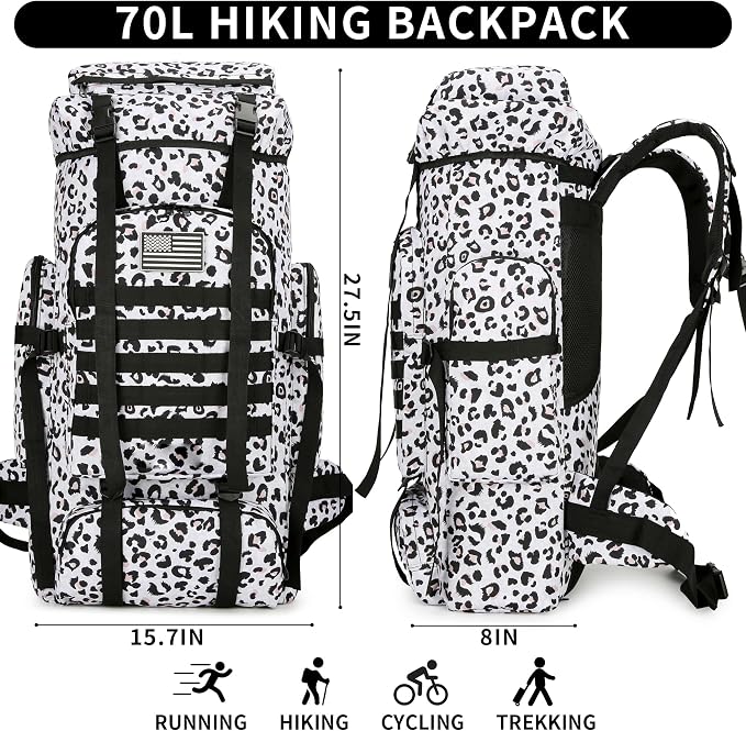 Hiking Backpack for Men 70L/100L Camping Backpack Military Rucksack Molle 3 - Image 2