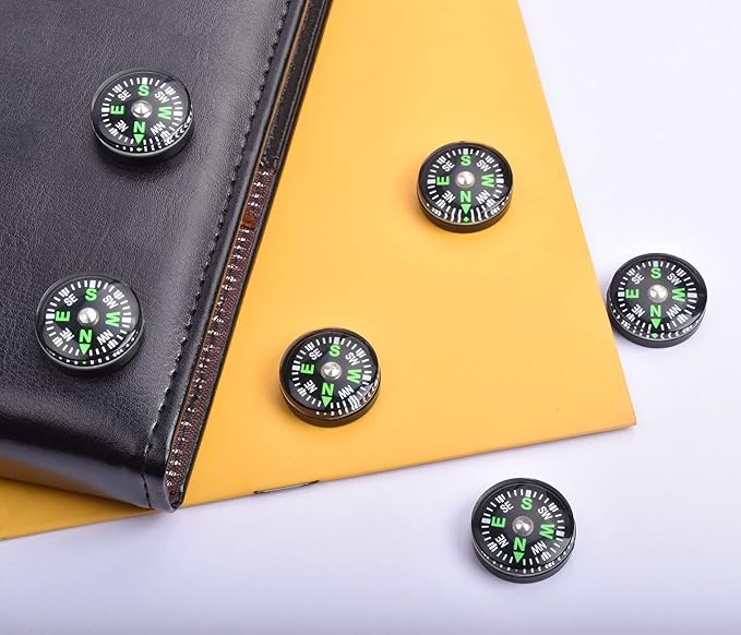 20 Pack Button Compass Mini Pocket Oil Filled Compass - Image 2