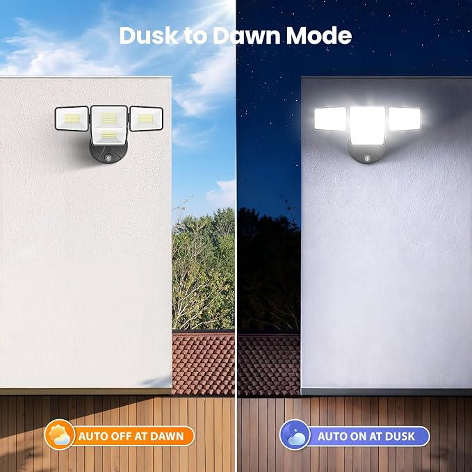 70W Dusk to Dawn Flood Lights Outdoor Lighting, 7000LM Dusk Till Dawn Floodlight - Image 3