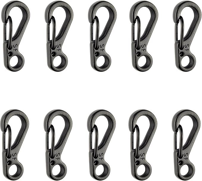 SWATOM Small Mini Carabiner Clip Tiny Spring Snap Hook Keychains Micro by SWATOM