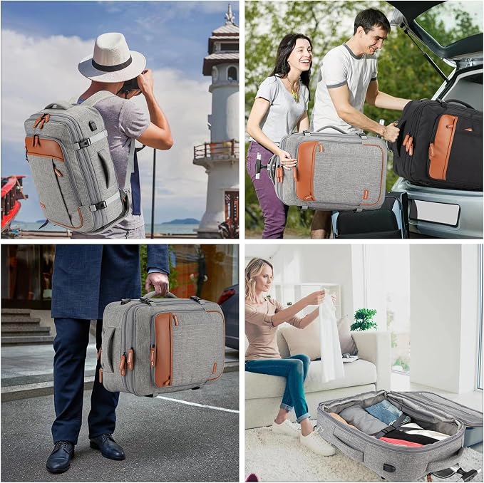 Lumesner Rolling Backpack for Men and Women, Extra Large 42L Travel Backpack - Image 7