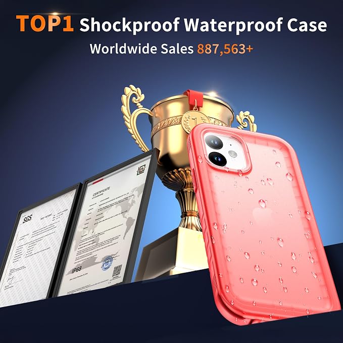 Cozycase Compatible with iPhone 12 Waterproof Case/iPhone 12 Pro Waterproof Case - Image 9