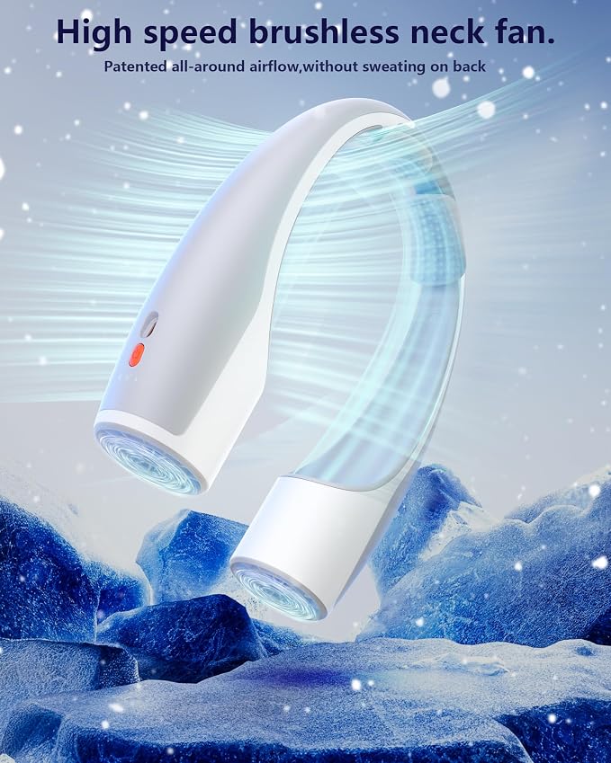Rohent Portable Neck Fan Personal: High Velocity 4 Speeds Rechargeable Fan - Image 7