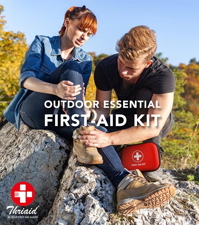 Mini First Aid Kit, 100 Pieces Water-Resistant Hard Shell Small Case - Image 6