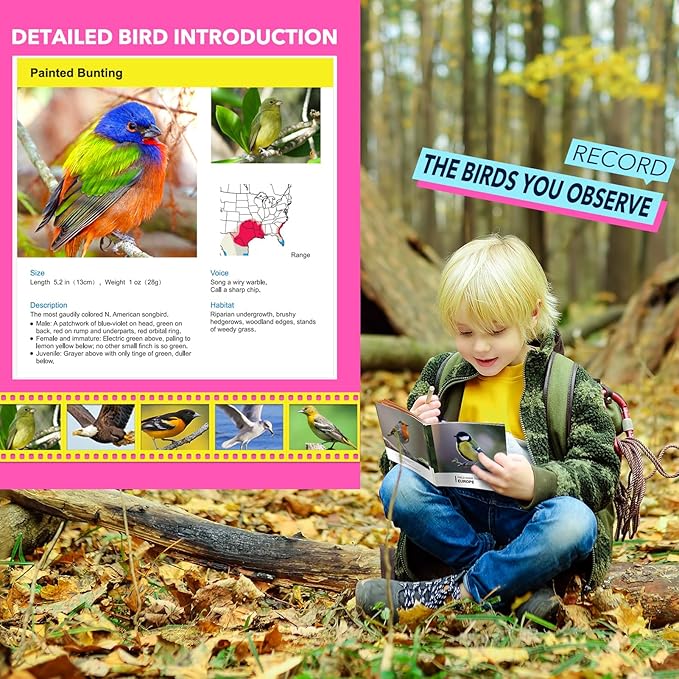 Toys for 3-7 Year Old Girls: LET'S GO! Binoculars for Kids Bird - Image 4