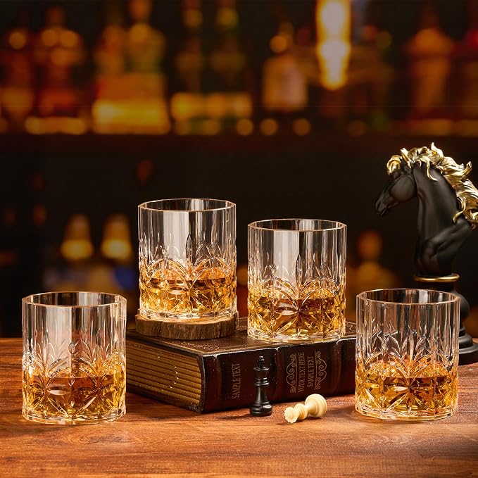 Hlukana Unbreakable Plastic Whiskey Glasses Set of 6, 14 Oz Old Fashioned - Image 4