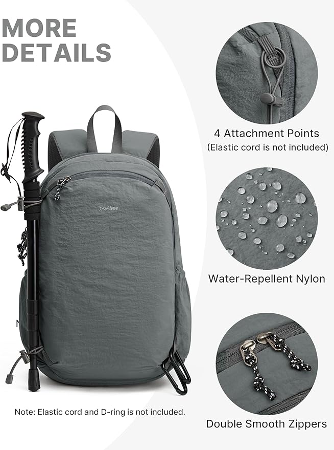 G4Free 15L Hiking Backpack Lightweight Small Travel Backpack Casual Daypack - Image 4