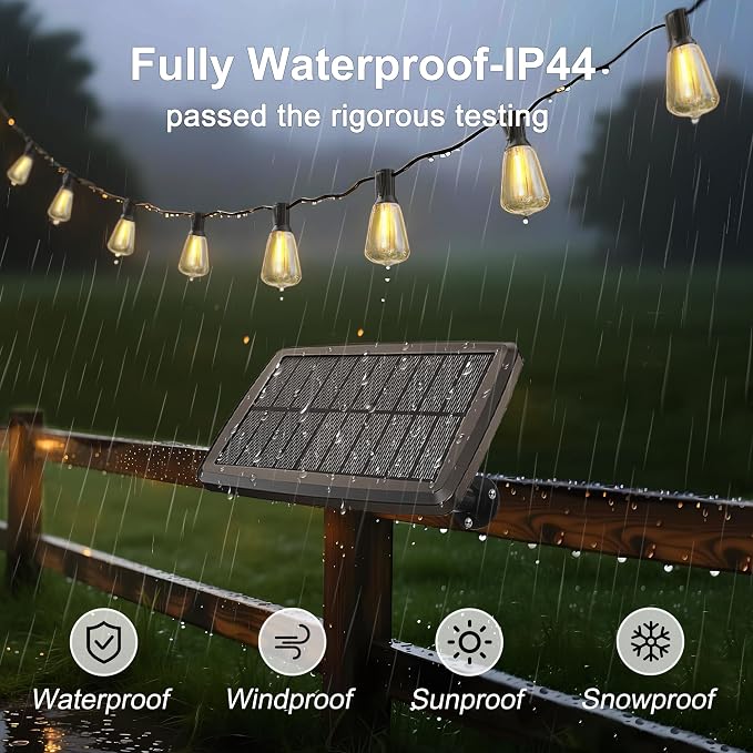BLIATLUS 25FT Solar String Lights Outdoor Waterproof - Image 5