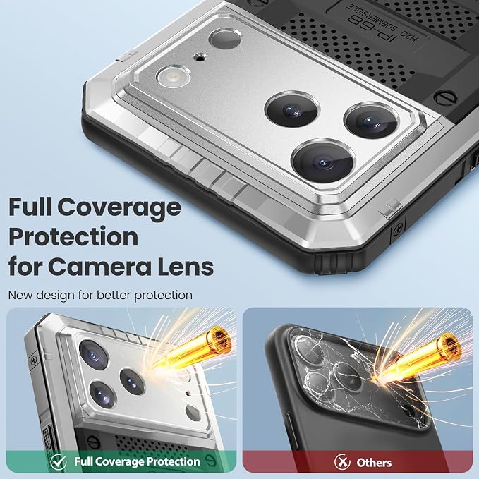 Mitywah Waterproof Case for iPhone 17 Pro, Rugged Metal Case - Image 6