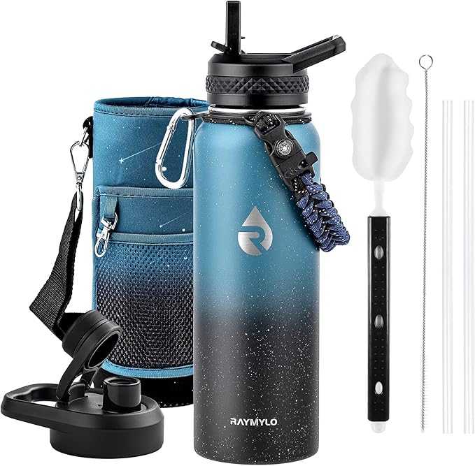 RAYMYLO Insulated Water Bottle 40 oz, Triple Wall Vacuum Stainless Steel by RAYMYLO
