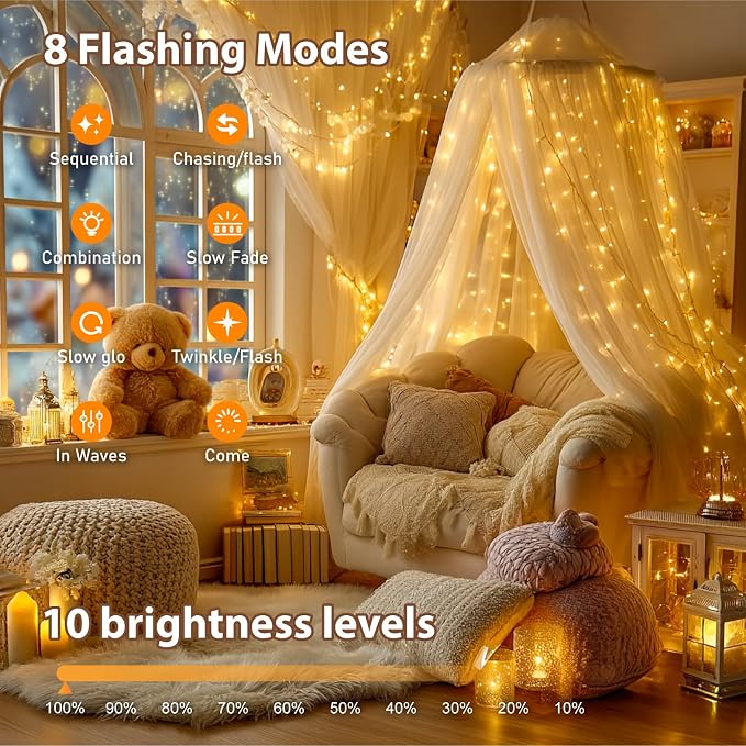 HXWEIYE Rechargeable Fairy Lights - Image 8