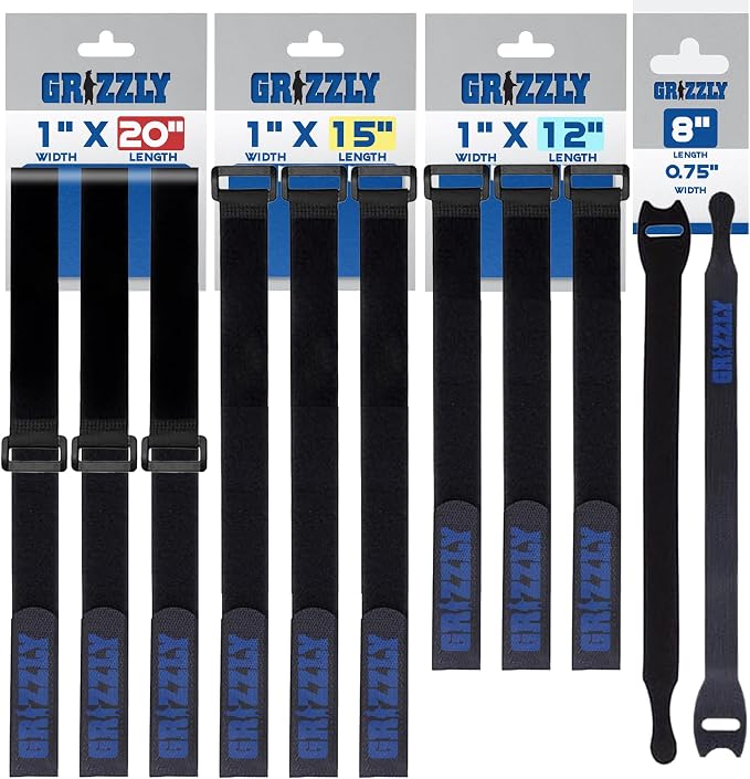 Officewerks Reusable Fastening Cable Straps and Ties, Variety Sizes Assorted 12 by Office+Werks