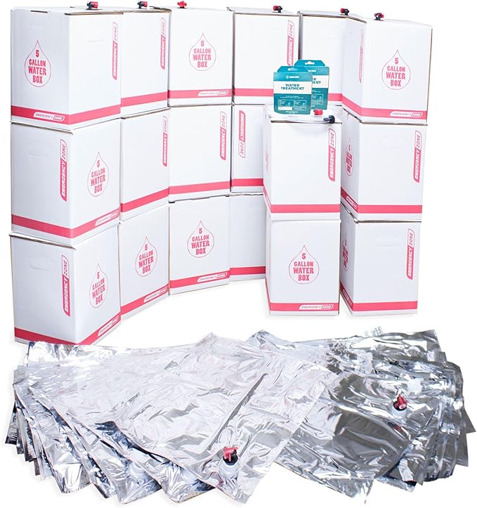 Long Term Water Storage System, BPA Free Water Bags, 5 Year Shelf Life | 100 by EmergencyZone