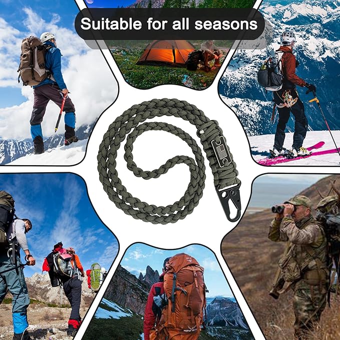 DDOUT Heavy Duty Paracord Lanyard 550 Paracord Braided Keychain - Image 6