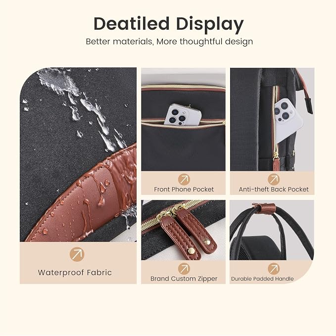 LOVEVOOK Laptop Backpack for Women Work Bag - Image 5